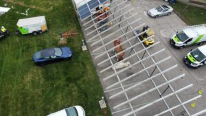 parking lot before solar carport was built