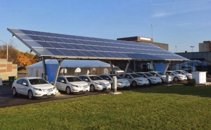 solar carport built at Baka Mobile in 2014