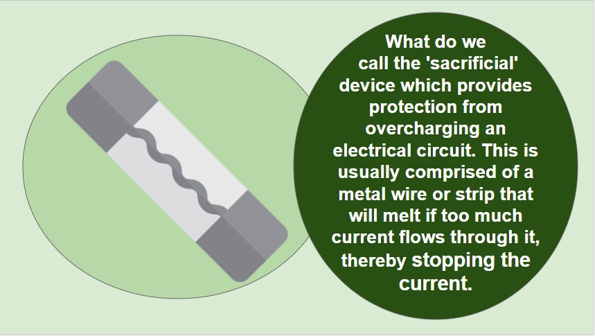 Sacrificial device used for electrical safety